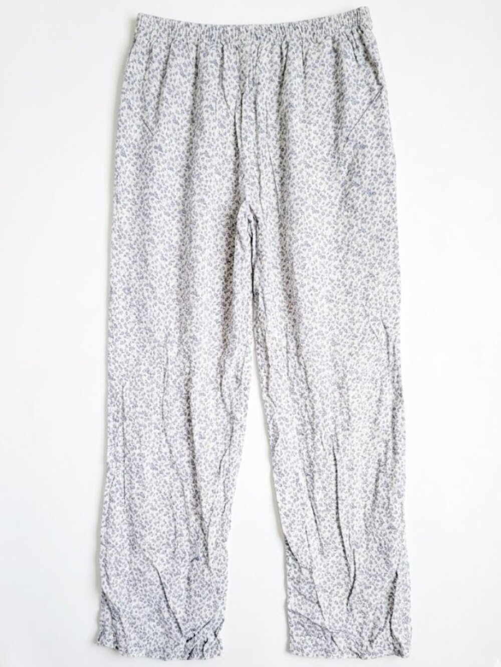 Sienna Sky Elastic Waist Pull On Wide Leg Drawstring Beachy Flowy Flower Pants S - Picture 3 of 5
